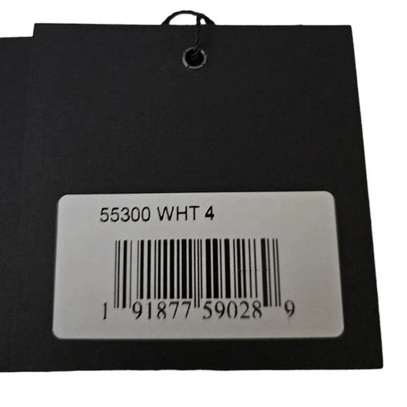 Ieena for Mac Duggal Plunging Halter Neck Dress White Size 4 NWT - Picture 12 of 12